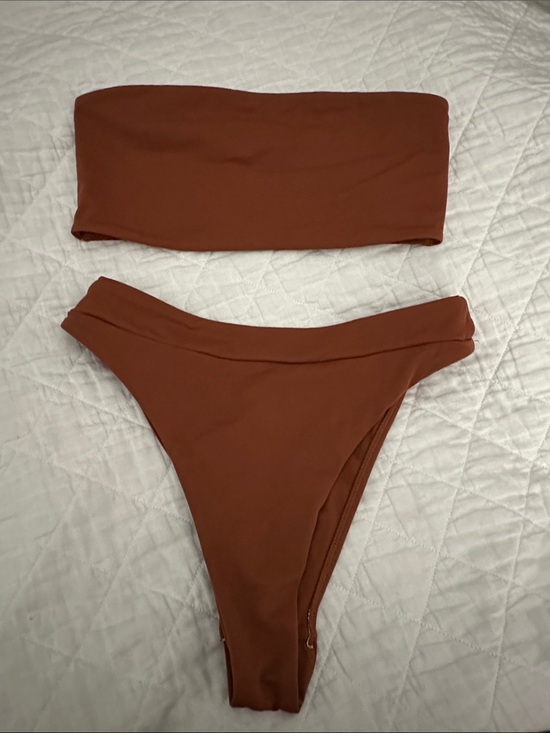 La Hearts Other - LA Hearts by Pacsun Swim Rust Orange Bandeau High Cut Bikini Size XS